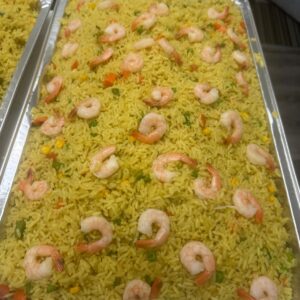 Fried rice in tray