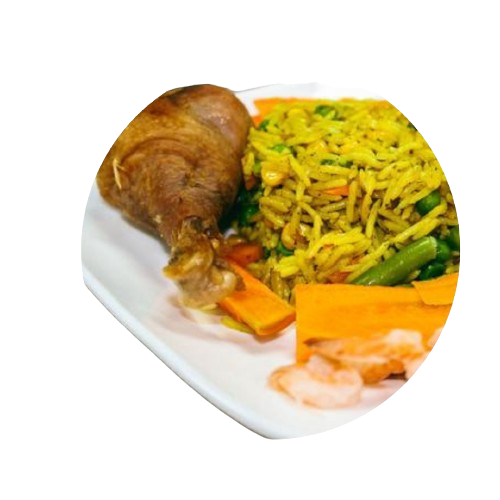Fried rice and chicken